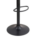 Σκαμπό μπαρ Carmelo Megapap με ρυθμιζόμενο ύψος βελούδο κυπαρισσί - βάση μαύρο ματ 45x42x90/113εκ. | Σετ 2 τεμ