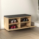 Παπουτσοθήκη Twain Megapap 8 ζευγών χρώμα sapphire oak 80x35x42εκ.