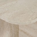 Τραπεζάκι σαλονιού Becaj Megapap χρώμα travertine 120x60x41,4εκ.
