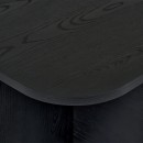 Τραπεζάκι σαλονιού Becaj Megapap χρώμα black wood 120x60x41,4εκ.