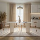 Τραπέζι Linza Megapap χρώμα λευκό 180x90x75εκ.