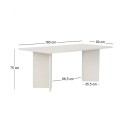 Τραπέζι Linza Megapap χρώμα λευκό 180x90x75εκ.