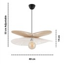 Φωτιστικό οροφής Dafodil Megapap E27 από σχοινί μονόφωτο χρώμα μπεζ - λευκό Ø48x55εκ.