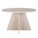 Τραπέζι Virela Megapap χρώμα travertine Ø120x75εκ.