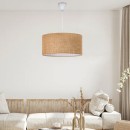 Φωτιστικό οροφής Monahan Megapap E27 γιούτα μονόφωτο χρώμα μπεζ 38x21x70εκ.