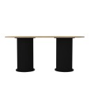 Τραπέζι Bohema Megapap χρώμα μαύρο - sepet oak 180x90x77,7εκ.