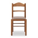 Καρέκλα τραπεζαρίας Virginia Megapap από μασίφ ξύλο οξιάς χρώμα καρυδί 42,5x42,5x88εκ.