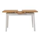 Τραπέζι Jemmy Megapap επεκτεινόμενο χρώμα φυσικό - λευκό 120/153x75x77εκ.