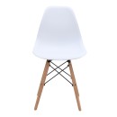 Καρέκλα τραπεζαρίας Nova Megapap PP λευκό - ξύλινο φυσικό πόδι 46x51x80εκ. | Σετ 4 τεμ