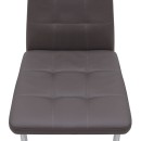 Καρέκλα τραπεζαρίας Rosa Megapap καφέ PU - μεταλλικό πόδι χρωμίου 41x48x98εκ. | Σετ 4 τεμ