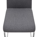 Καρέκλα τραπεζαρίας Laura Megapap γκρι ύφασμα - μεταλλική βάση χρωμίου 42x58x98εκ. | Σετ 4 τεμ