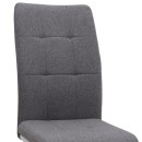 Καρέκλα τραπεζαρίας Laura Megapap γκρι ύφασμα - μεταλλική βάση χρωμίου 42x58x98εκ. | Σετ 4 τεμ