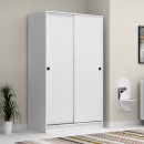 Ντουλάπα ρούχων Regio Megapap δίφυλλη συρόμενη χρώμα λευκό 120x60x200εκ.
