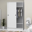 Ντουλάπα ρούχων Regio Megapap δίφυλλη συρόμενη χρώμα λευκό 120x60x200εκ.