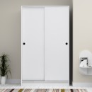 Ντουλάπα ρούχων Regio Megapap δίφυλλη συρόμενη χρώμα λευκό 120x60x200εκ.