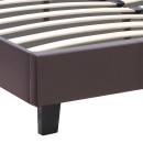 Κρεβάτι Sissy Megapap από τεχνόδερμα χρώμα καφέ 160x200εκ.