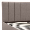 Κρεβάτι Renata Megapap υφασμάτινο με αποθηκευτικό χώρο χρώμα μπεζ 160x200εκ.