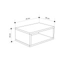 Κομοδίνο επιτοίχιο Brik Megapap με LED χρώμα καρυδί - sandstone 45x30x18εκ.