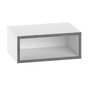 Κομοδίνο επιτοίχιο Brik Megapap με LED χρώμα λευκό - γκρι ρετρό 45x30x18εκ.