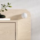 Κομοδίνο επιτοίχιο Dotta Megapap με LED χρώμα light oak 52x33,6x28εκ.