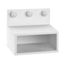 Κομοδίνο επιτοίχιο Treo Megapap με LED χρώμα λευκό 40x30x33,8εκ.