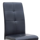 Καρέκλα τραπεζαρίας Alma Megapap μαύρο PU - μεταλλικό πόδι χρωμίου 42x53x97εκ. | Σετ 4 τεμ