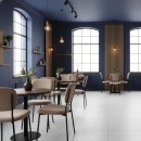 Καρέκλα τραπεζαρίας Kevin Megapap μόκα ύφασμα - μεταλλικό μαύρο πόδι 48x51x87εκ. | Σετ 4 τεμ