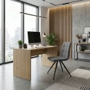 Καρέκλα τραπεζαρίας Bianca Megapap γκρι ύφασμα - μεταλλικό μαύρο πόδι 43x56x84εκ. | Σετ 4 τεμ