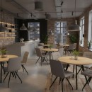 Καρέκλα τραπεζαρίας Bianca Megapap ανοιχτό μπεζ ύφασμα - μεταλλικό μαύρο πόδι 43x56x84εκ. | Σετ 4 τεμ