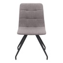 Καρέκλα τραπεζαρίας Bianca Megapap ανοιχτό μπεζ ύφασμα - μεταλλικό μαύρο πόδι 43x56x84εκ. | Σετ 4 τεμ