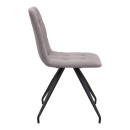 Καρέκλα τραπεζαρίας Bianca Megapap ανοιχτό μπεζ ύφασμα - μεταλλικό μαύρο πόδι 43x56x84εκ. | Σετ 4 τεμ