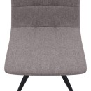 Καρέκλα τραπεζαρίας Bianca Megapap ανοιχτό μπεζ ύφασμα - μεταλλικό μαύρο πόδι 43x56x84εκ. | Σετ 4 τεμ