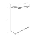 Ντουλάπι - παπουτσοθήκη 24 ζευγών Ultra Megapap δίφυλλο χρώμα λευκό 91x35x108εκ.