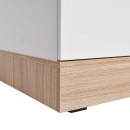 Ντουλάπα ρούχων Base Megapap τετράφυλλη με συρτάρια χρώμα λευκό - sonoma 137x52x198εκ.