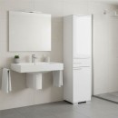 Ντουλάπα ρούχων - παπουτσοθήκη 12 ζεύγων Diamond Megapap μονόφυλλη χρώμα λευκό gloss 45x40x187εκ.