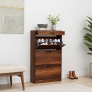 Παπουτσοθήκη Flat Megapap 18 ζεύγων χρώμα καρυδί 75x29x128εκ.