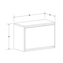 Παπουτσοθήκη Step Megapap 6 ζευγών χρώμα λευκό 60x30x42εκ.