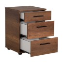 Κομοδίνο - Συρταριέρα γραφείου Trendline Megapap χρώμα καρυδί 40x39x57εκ.