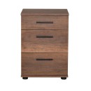 Κομοδίνο - Συρταριέρα γραφείου Trendline Megapap χρώμα καρυδί 40x39x57εκ.