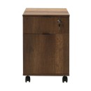 Συρταριέρα γραφείου με κλειδαριά Rio Megapap τροχήλατη χρώμα καρυδί 41x45x61 εκ.
