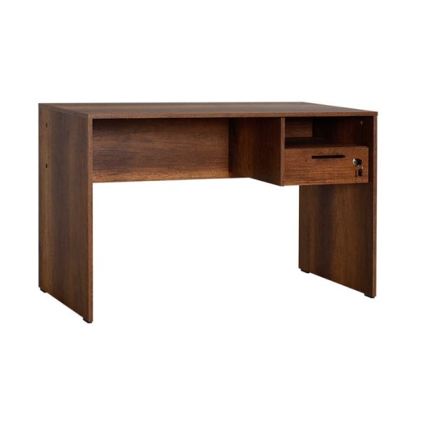 Γραφείο εργασίας με κλειδαριά Concept Megapap χρώμα καρυδί 120x60x75εκ.