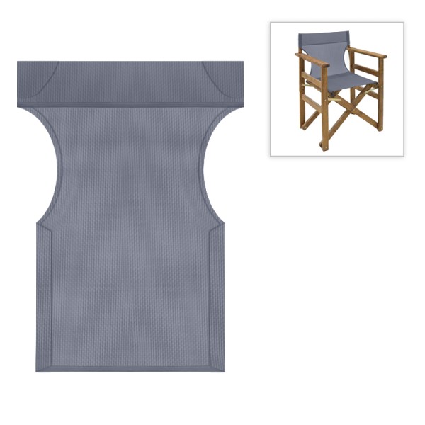 Διάτρητο πανί επαγγελματικό για πολυθρόνα σκηνοθέτη χρώματος ανθρακί Megapap