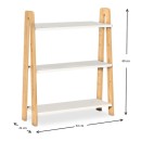 Βιβλιοθήκη Como Megapap χρώμα λευκό - oak 63x22x80εκ.