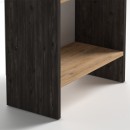 Βιβλιοθήκη Flora Megapap χρώμα industrial grey - oak 52x25x80εκ.