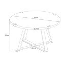 Τραπεζάκι σαλονιού Mauricio Megapap χρώμα γκρι σκυροδέματος 78x78x43εκ.