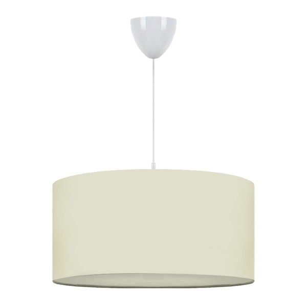 Φωτιστικό οροφής Monahan Megapap υφασμάτινο μονόφωτο χρώμα εκρού 38x20x70εκ.