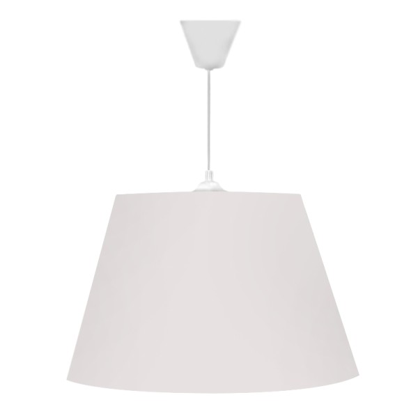 Φωτιστικό οροφής Elanor Megapap υφασμάτινο μονόφωτο χρώμα λευκό 37x21x70εκ.