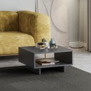 Τραπεζάκι σαλονιού Hola Megapap χρώμα ανθρακί 60x60x32εκ.