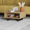 Τραπεζάκι σαλονιού Hola Megapap χρώμα sapphire oak - ανθρακί 60x60x32εκ.