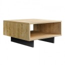 Τραπεζάκι σαλονιού Hola Megapap χρώμα sapphire oak - ανθρακί 60x60x32εκ.